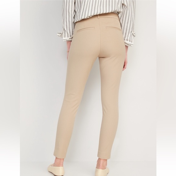 Old Navy High Waisted Pixie Skinny Ankle Pants Mocha Taffy - Picture 6 of 6